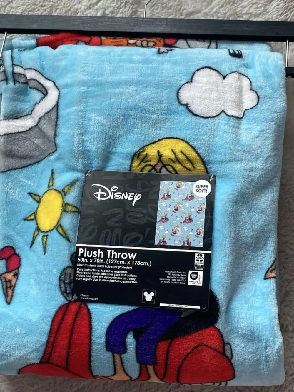 Disney' Lizzie McGuire Plush Soft  Throw Blanket 50” X 70”‎ Blue NEW